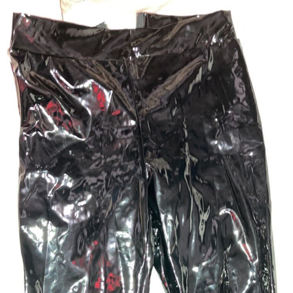 Black latex pants